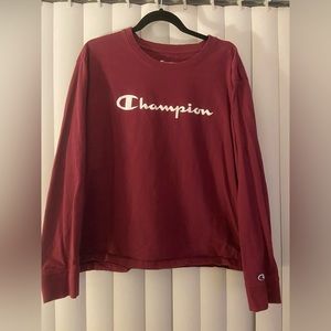 Champion maroon long sleeve tshirt. Size XXL